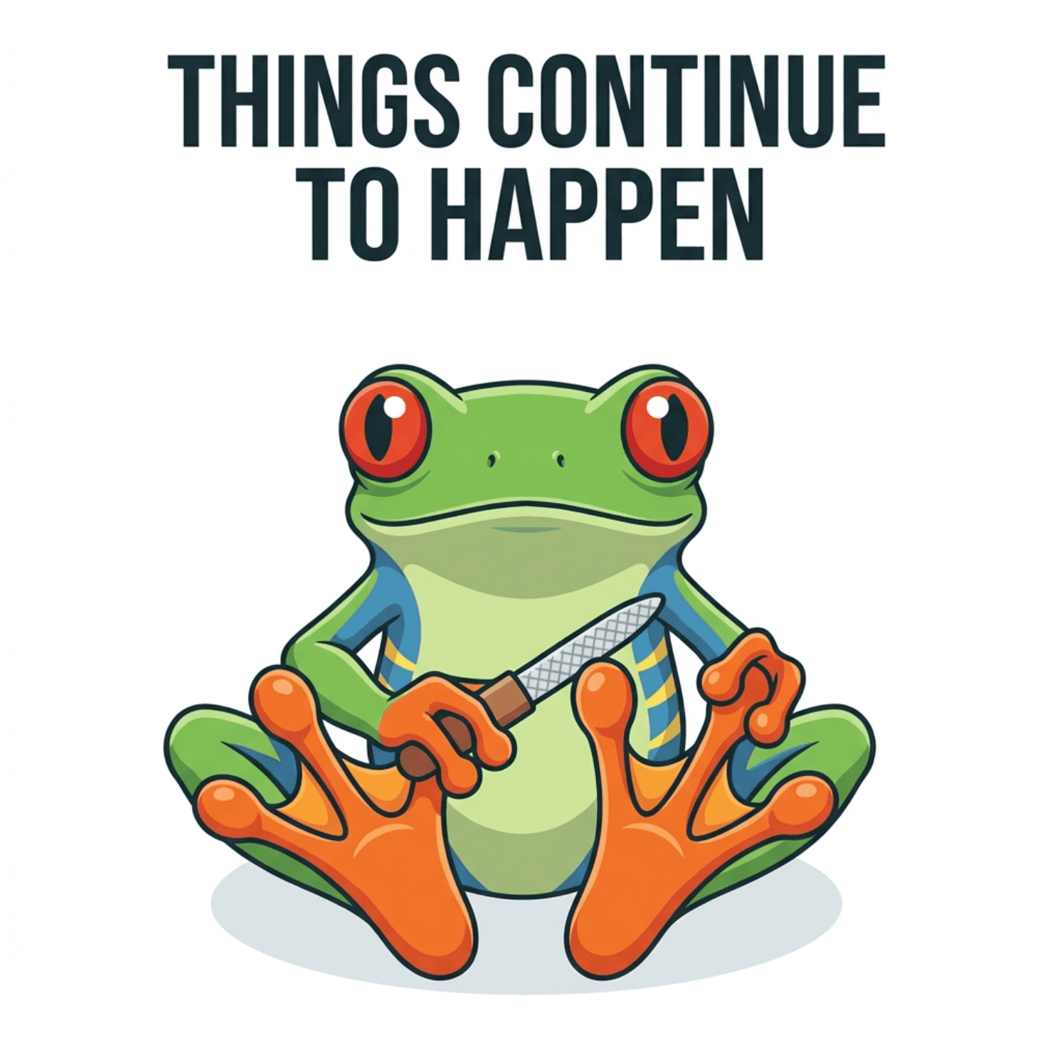 Frog on white background